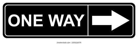 One Way Road Sign Traffic Direction Stock Vector Royalty Free