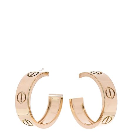 CARTIER 18K Yellow Gold 5 5mm LOVE Hoop Earrings 500902 FASHIONPHILE