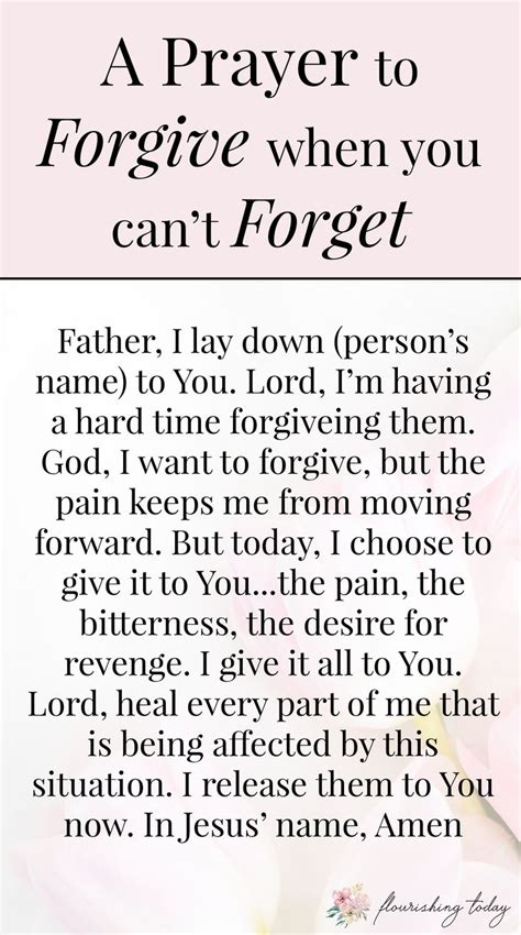 How To Forgive When You Cant Forget Prayer Quotes