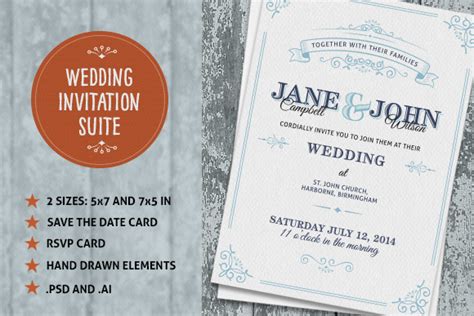 Wedding Invite Suite ~ Invitation Templates On Creative Market