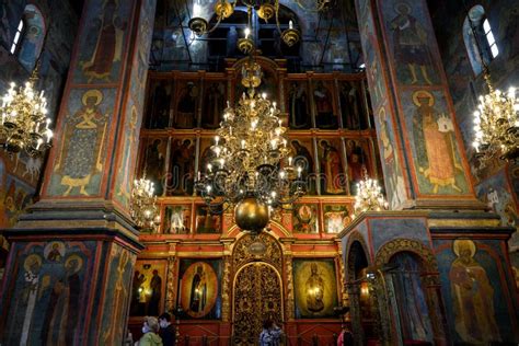 Interior Of Archangel Cathedral In Moscow Kremlin Russia Editorial