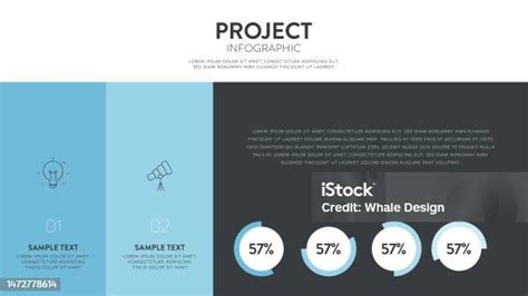 Desain Template Tata Letak Infografis Proyek Bisnis Minimal Yang