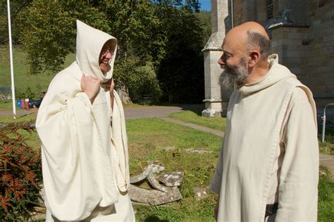 Benedictine Monks Of Pluscarden Abbey They Wear A White Habit Instead