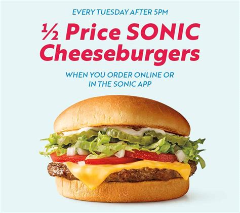Half Price Cheeseburgers At Sonic Every Tuesday Night Vegas Living On
