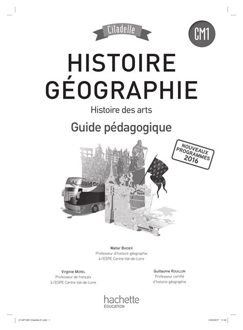 Ed Collection Citadelle 2017 Histoire Géographie Cm2 Cahier Dactivités