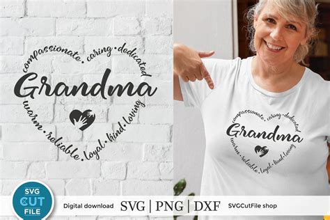Grandma Svg A Grandma Heart Svg For Cricut And Silhouette Crafters