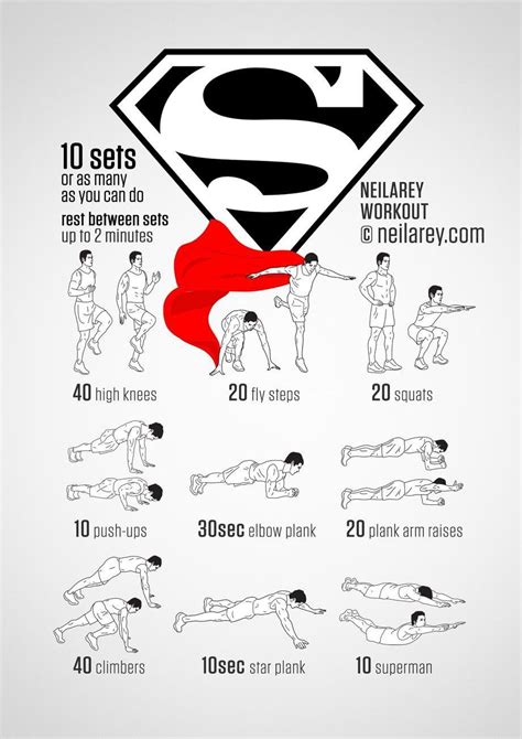 Superman workout Darebee com Fitness planı Vücut geliştirme