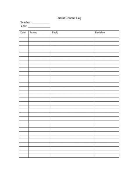 A Printable Sign Up Sheet With The Words Present Continental Log