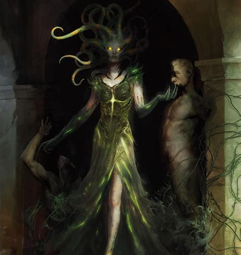 Mtg Gorgon Master Post Medusa Art Creature Art Fantasy Art