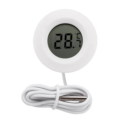Round Electronic Lcd Digital Thermometer Temperature Meter For Indoor