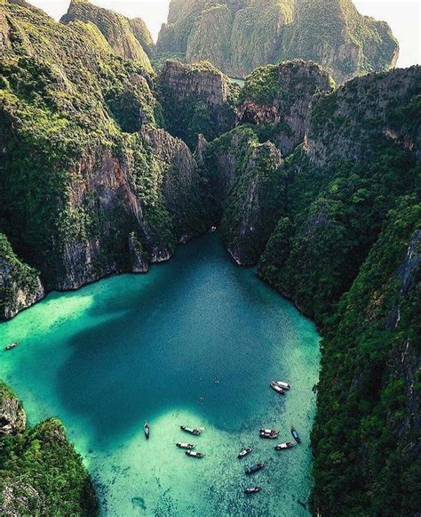 Phi Phi Islands Thailand Vacation Visiting Landscape Beautiful