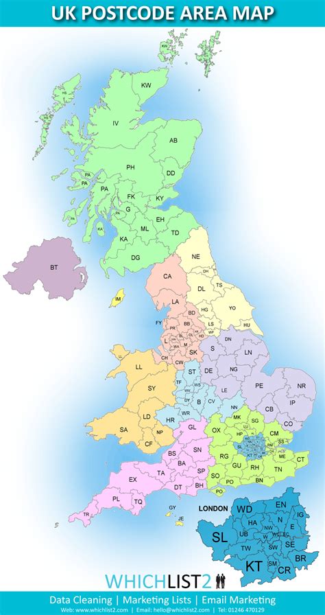 Uk Postcode Map Whichlist2 Business Data And List Brokers