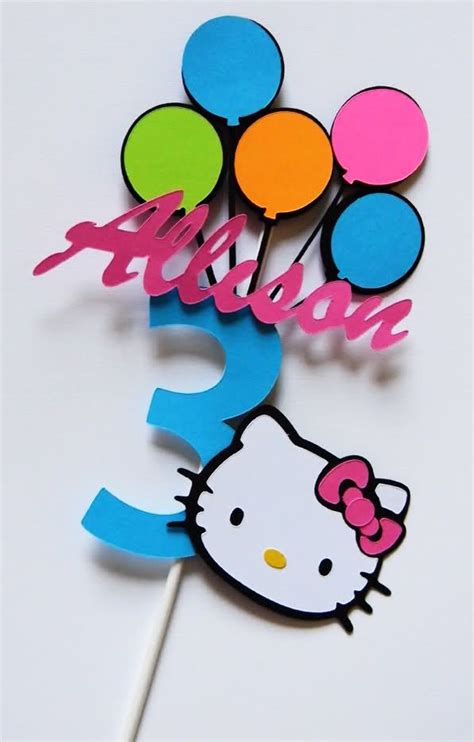 Personalized Hello Kitty Cake Toppers Or Table Centerpieces