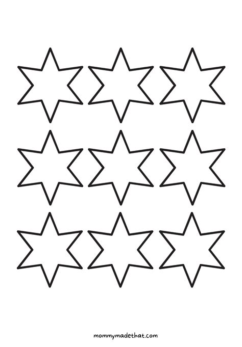 Free Printable Star Templates Giant List Of Shapes And Sizes