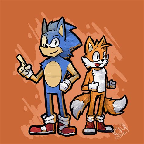 Sonic And Tails Fan Art By Clo0ver On Newgrounds