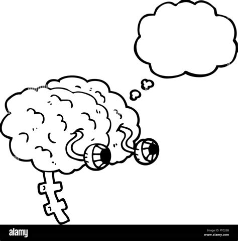 Freehand Drawn Thought Bubble Cartoon Brain Stock Vector Image And Art