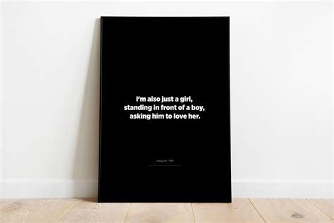 A quote can be a single line from one character or a memorable dialog between several characters. Notting Hill Quote, Printable Wall Art, Minimalistic ...