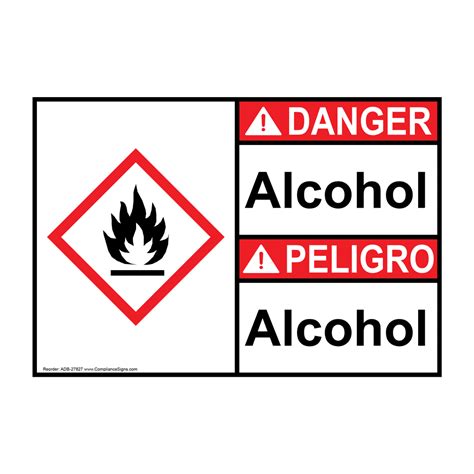 Alcohol Alcohol Sign Adb 27827 Hazmat Chemical