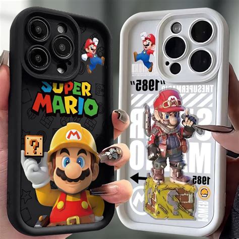 Super Marios Bros Soft Case For Iphone 15 14 13 12 11 Pro Max Xs X