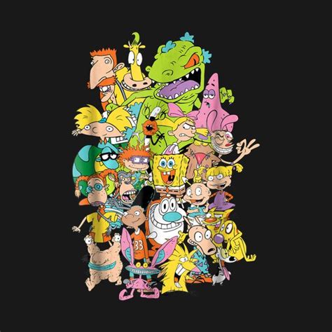 Nickelodeon Complete Nick 90s Throwback Character T Shirt Nickelodeon