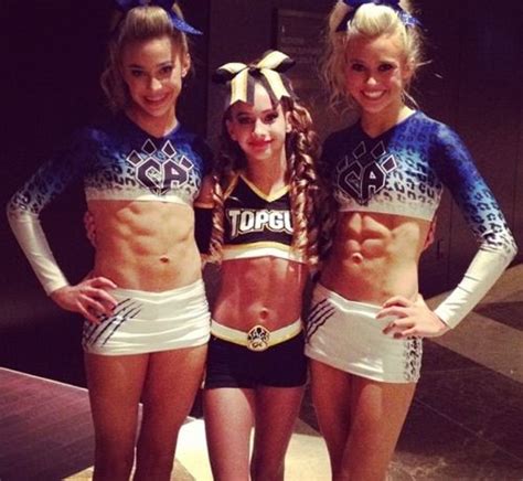 Peyton Gabi And Jamie Holy Abs Love These Girls They Are Amazing Cheer Athletics Cheer