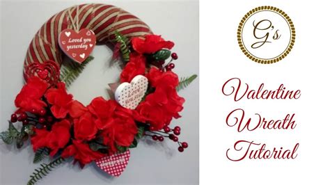 £1 Poundland Craft Valentine Wreath Tutorialdiy Youtube