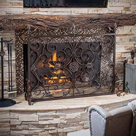 If you live in the mountains or just want to feel like you do this woodland scape adds a bit of art to the the valeno single panel iron fireplace screen by christopher knight has a modern flair that will. The Top Fireplace Tools, Poker Sets, Fireplace Screens ...