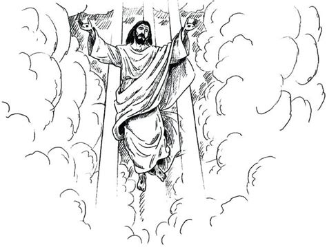 Jesus Ascension Coloring Page At Getdrawings Free Download