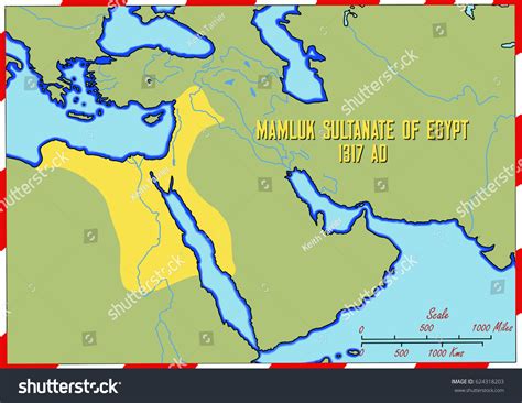 Original Hand Drawn Map Mamluk Sultanate 스톡 일러스트 624318203 Shutterstock