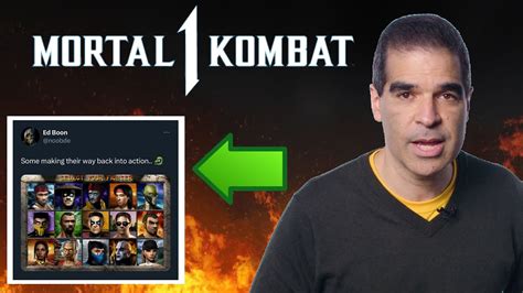 Ed Boon Teases Many Returning Characters For Mortal Kombat Youtube