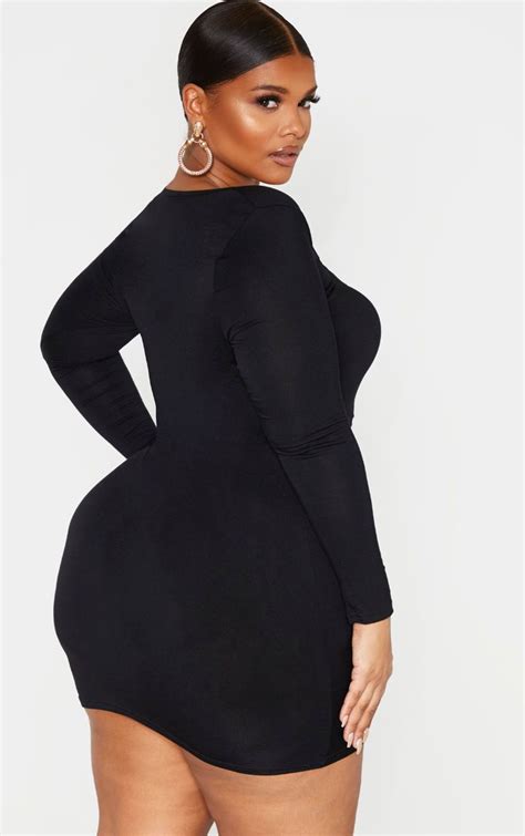 Plus Charcoal Jersey Ruched Front Bodycon Dress In 2020 Trendy Plus Size Fashion Bodycon