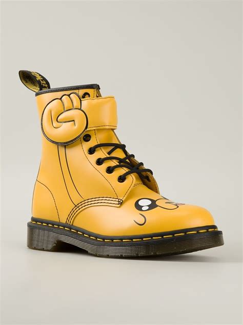 dr martens adventure time x dr martens jake boots in yellow lyst