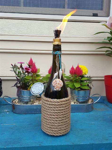 Wine Bottle Tiki Torch Wine Bottle Tiki Torch Wine Decor Wine