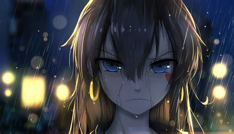 Download Blue Eyes Anime Girl Best Wallpaper Anime Girl Angry Crying