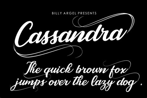 Cassandra Font Billy Argel Fonts Fontspace