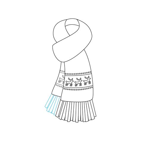 How To Draw A Scarf Step By Step