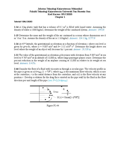 Tutorial 1 Drag Physics Fluid Dynamics
