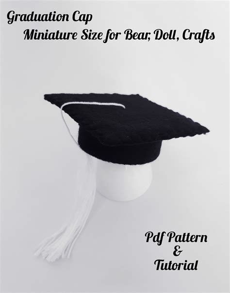 Miniature Graduation Cap Pattern And Tutorial Felt Hat For Etsy