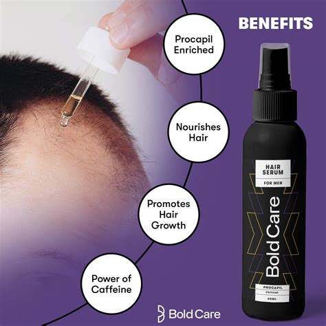 bold care procapil hair growth serum for men 60ml formula for hair fall control healthy and
