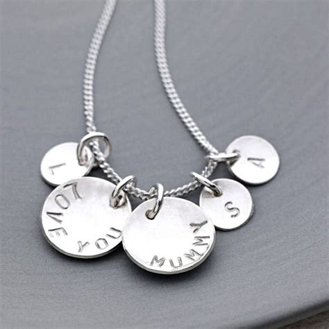 Personalised Sterling Silver Charm Necklace Sterling Silver Charm