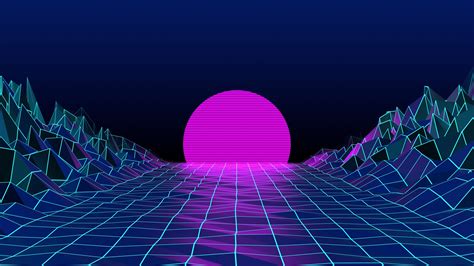 Wallpaper 1980s 3840x2160 Px Abstract Retro Style Synthwave
