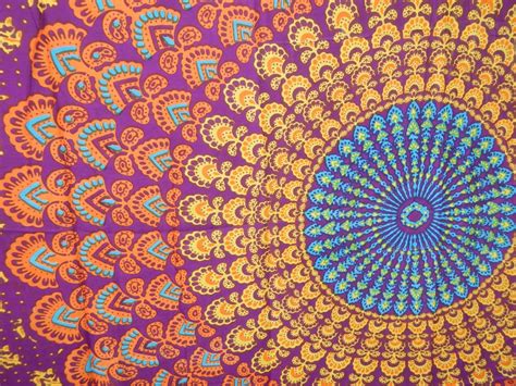 Desktop aesthetic abstract art boho aesthetic wallpaper. Free download Bohemian Mandala Tapestry Purple Haze ...