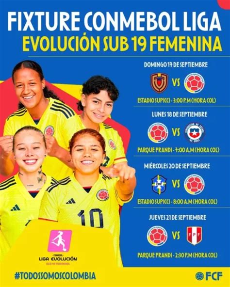 Calendario de Colombia en Liga Evolución Femenina Capsulas de Carreño