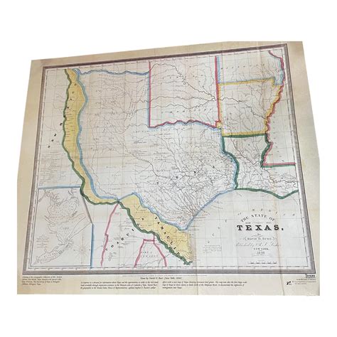 The State Of Texas 1846 Map By David H Burr And Reproduced By Texas