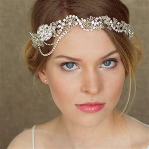 Bohemian Bridal Headpiece Bridal Halo Boho Hair Vine Crystal Wedding Headpiece Crystal