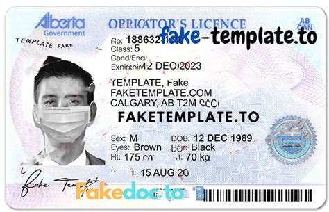 Blank Alberta Drivers License Template V2
