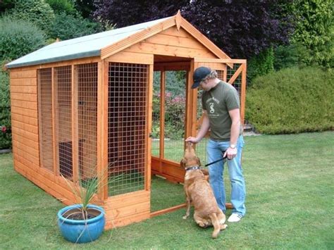 Backyard Dog Run Ideas The Deluxe Dog Kennel And Run Full Height