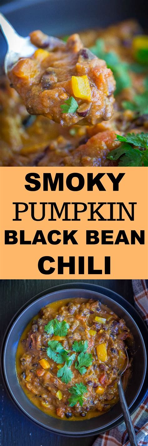This Smoky Pumpkin Black Bean Chili Is Comforting Flavorful And