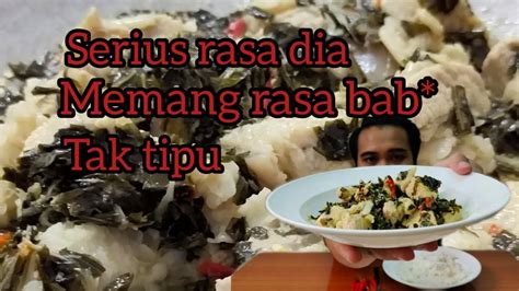 Babi Masak Pekasam Daun Ubi Padu Bidayuh Style Cooking And Eating YouTube