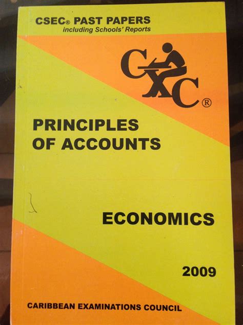 Cxc Past Papers Principles Of Accounts 2009 The Book Jungle Jamaica